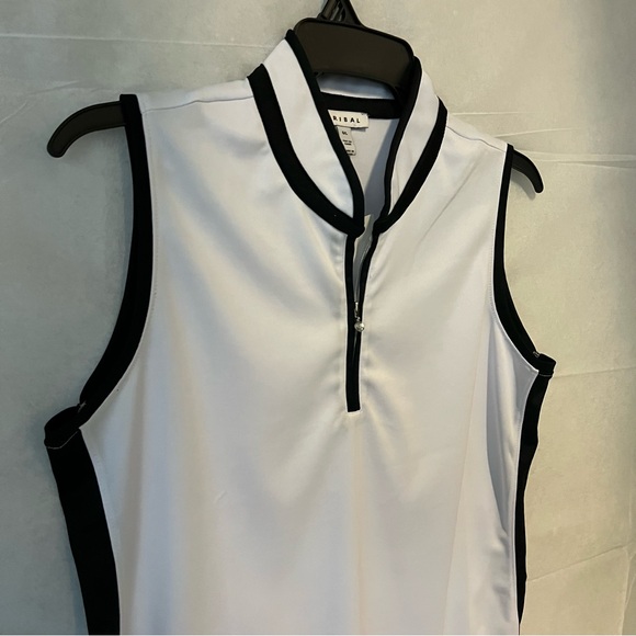 NWT Tribal Polo Sleeveless Top Shirt Active Collar Mandarin size large - Picture 12 of 14